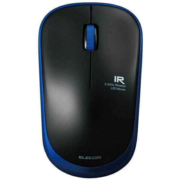 ELECOM Wireless Mouse (with Receiver) M Size 3-Button Silent IR Sensor Energy-Saving Blue M-IR07DRSBU