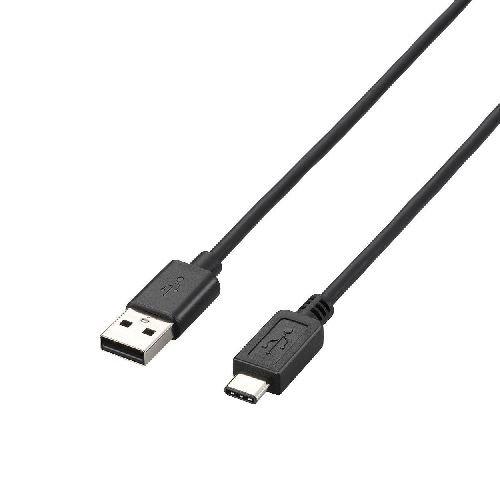 ELECOM USB Cable Type C (USB A to USB C) 4.0m USB 2.0 Compliant 3A Output Max 480Mbps Black U2C-AC40BK