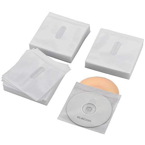 ELECOM DVD BD CD Case Non-Woven Fabric Double-Sided Storage 120-Disc Capacity Holds Up to 240 Discs White CCD-NIWB240WH