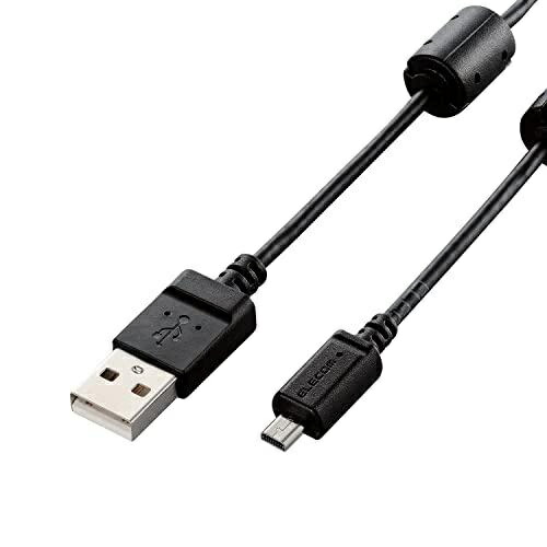 ELECOM USB Cable for Digital Cameras / Flat 8-Pin / Ferrite Core / 1.5m