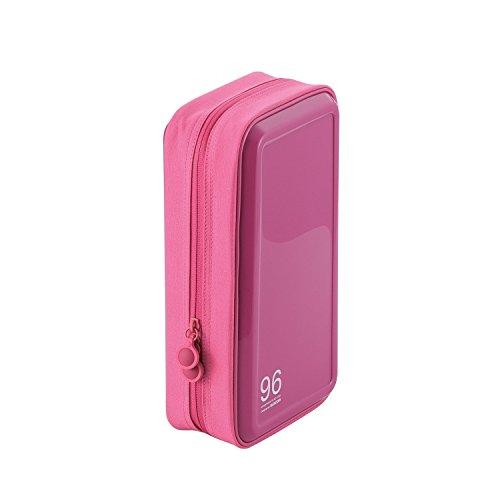 ELECOM DVD/CD Case Semi-Hard with Zipper 96-Disc Capacity Pink CCD-H96PN
