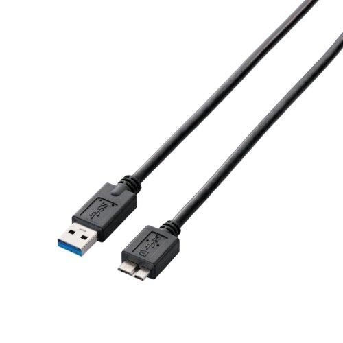 ELECOM USB Cable USB 3.0 (USB Type-A Male to microB Male) Standard 0.5m Black USB3-AMB05BK