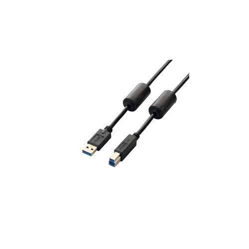 ELECOM USB Cable USB 3.0 Type A to Type B Ferrite Core 1m Black USB3-BF10BK