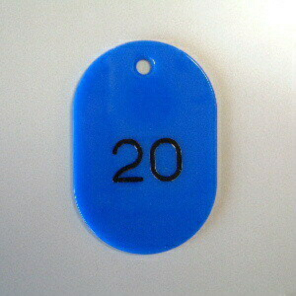 Numbered Ticket Holder Large 2-Digit Blue 1-50