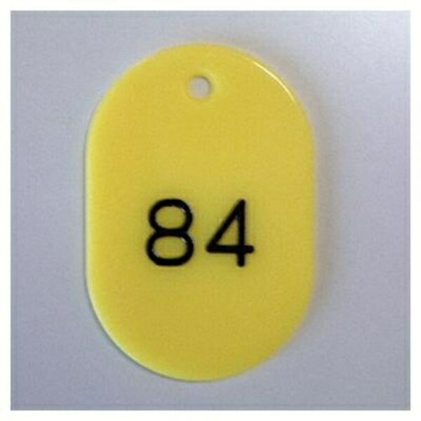 Number Tags, Oblong Shape, Styrene Material, Pre-printed Numbers (Sequential), 50 Tags per Set CR-BG42-Y