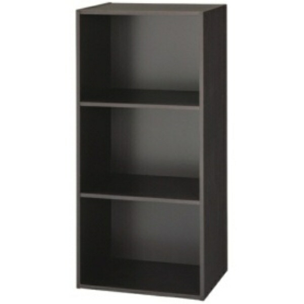 Fuji Trading Color Box 3-Tier Width 41.8 × Depth 29 × Height 89 cm Brown Storage Box Fixed Shelves Assembly Required 93502