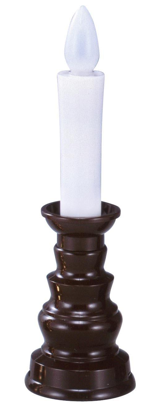 Asahi Denki Kasei Smile Kids Electric Candle with Candle Holder - Safe Candle Medium Brown ARO-3201