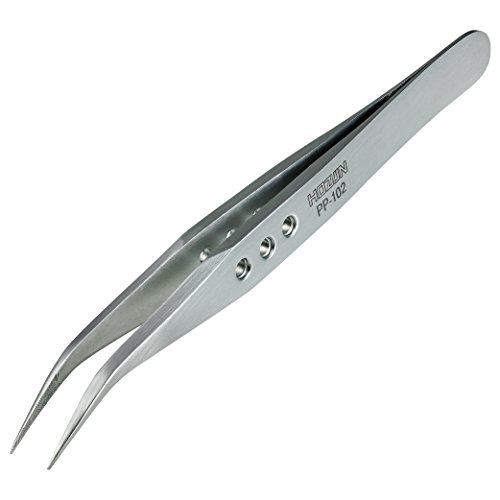 HOZAN Tweezers Heavy-Duty Finish Blade Thickness 2.8mm Tip Width 0.6mm PP-102 Toy