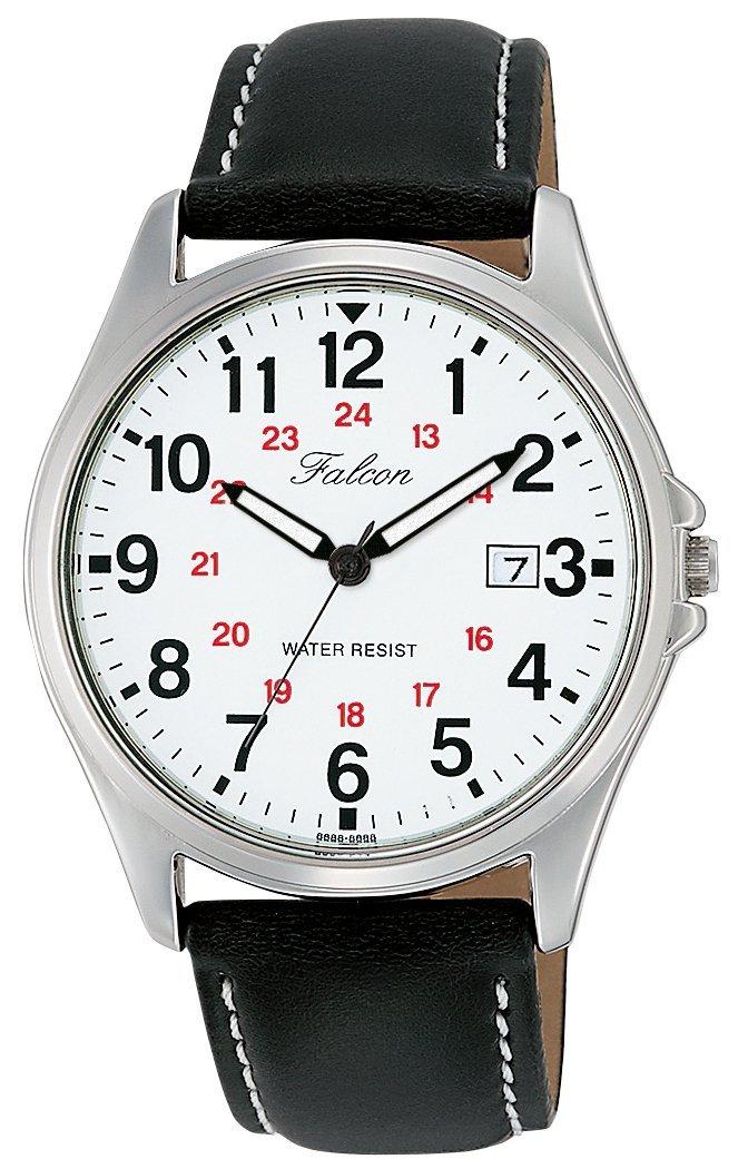 [Citizen Q&Q] Analog Watch, Water-Resistant, Date, Leather Strap D026-304 Men's White