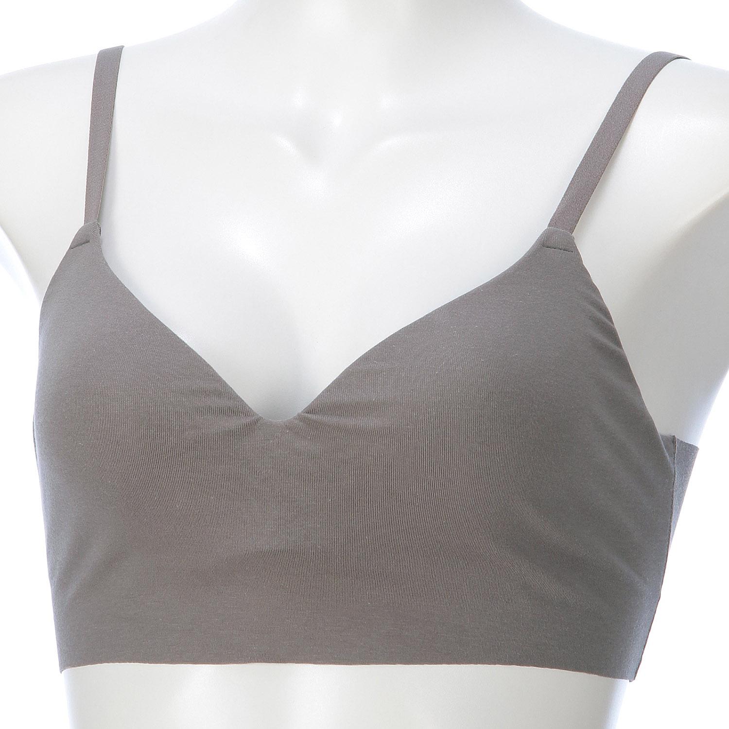 [GUNZE] Non-Wire Bra Kirei Lab Organic Cotton Blend Cotton Blend 3D Molded Cup Fitte KB3055K Women's 1. Gray M