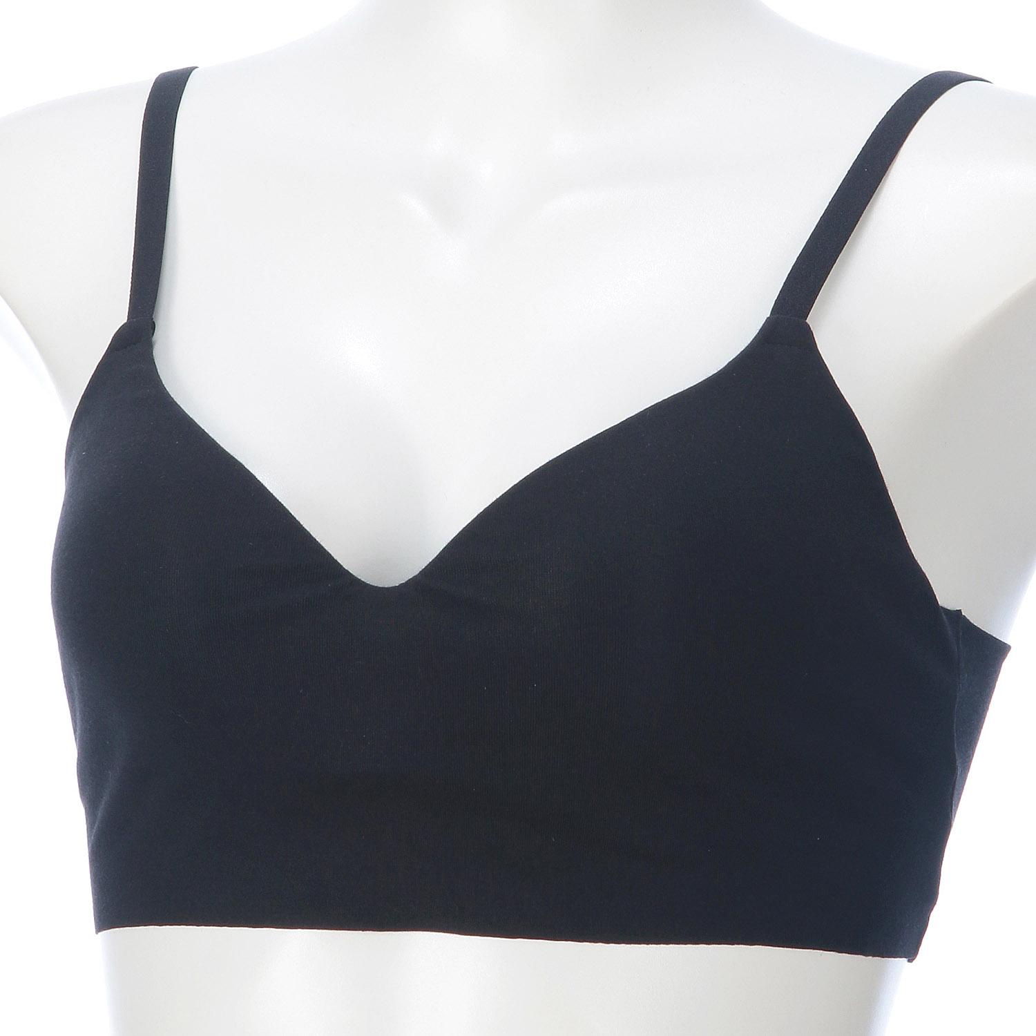 [GUNZE] Non-Wire Bra Kirei Lab Organic Cotton Blend Cotton Blend 3D Molded Cup Fitte KB3055K Women's 1. Black L
