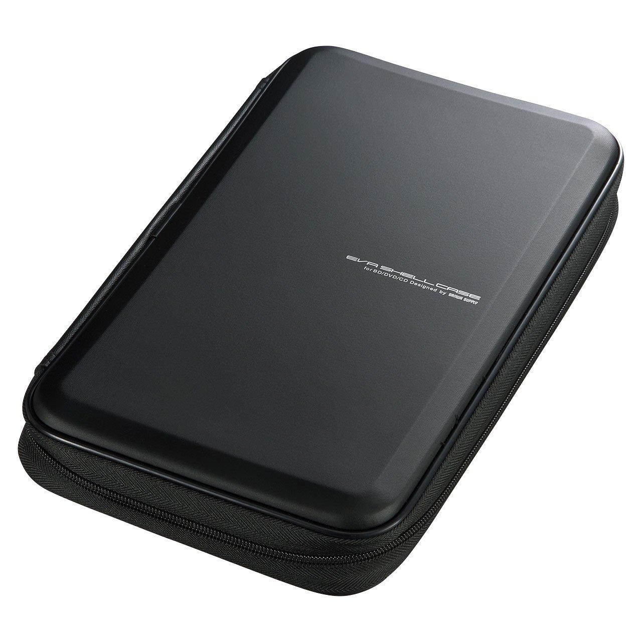 Sanwa Supply 56-Disc Capacity Blu-ray Disc Compatible Semi-Hard Case Black FCD-WLBD56BK