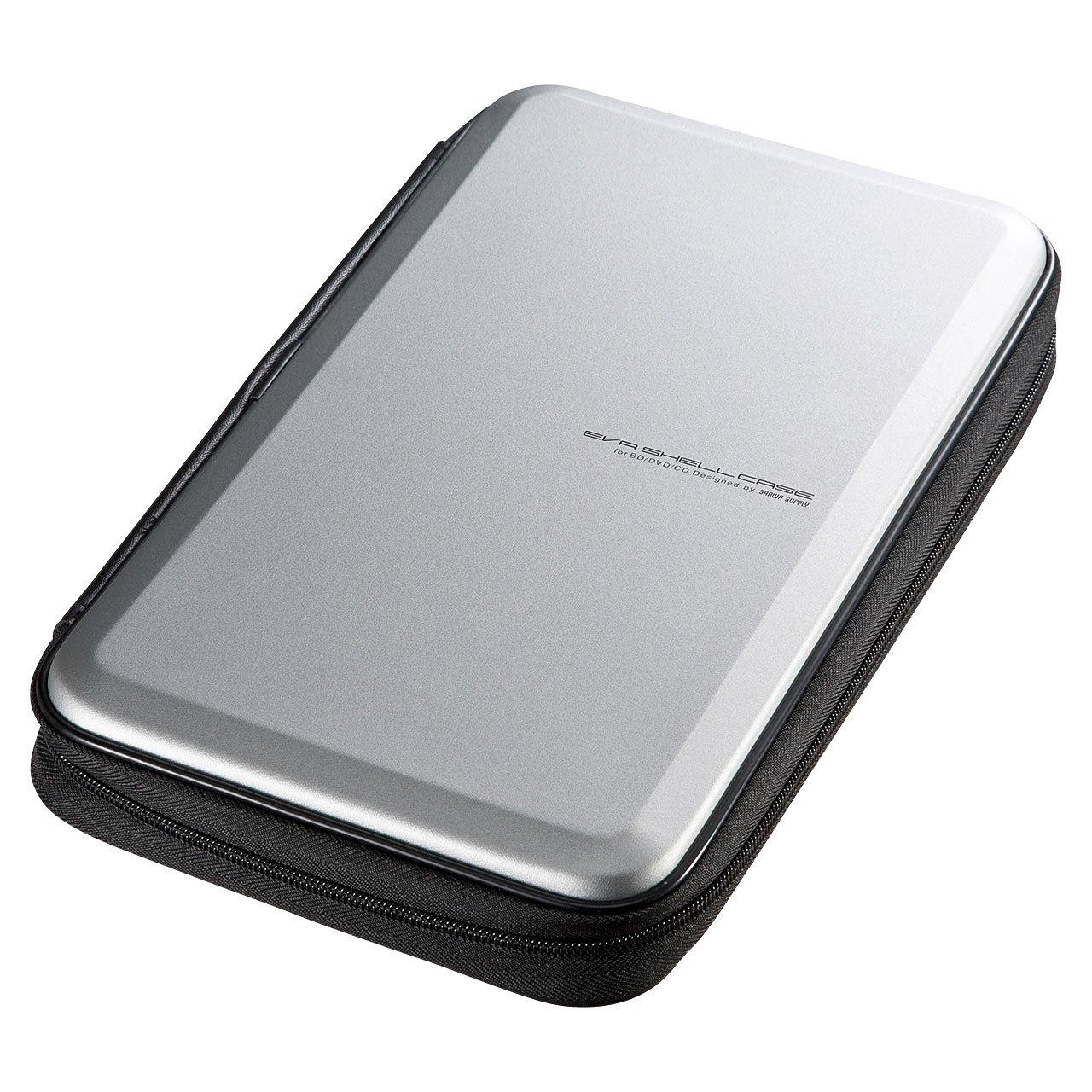 Sanwa Supply 56-Disc Capacity Blu-ray Disc Compatible Semi-Hard Case, Silver FCD-WLBD56S