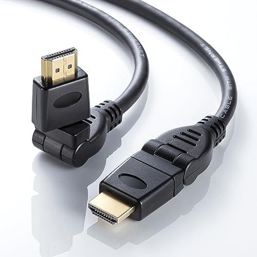 Sanwa Supply High-Speed HDMI Cable (3D Connector) (Black, 1m) KM-HD20-3D10N