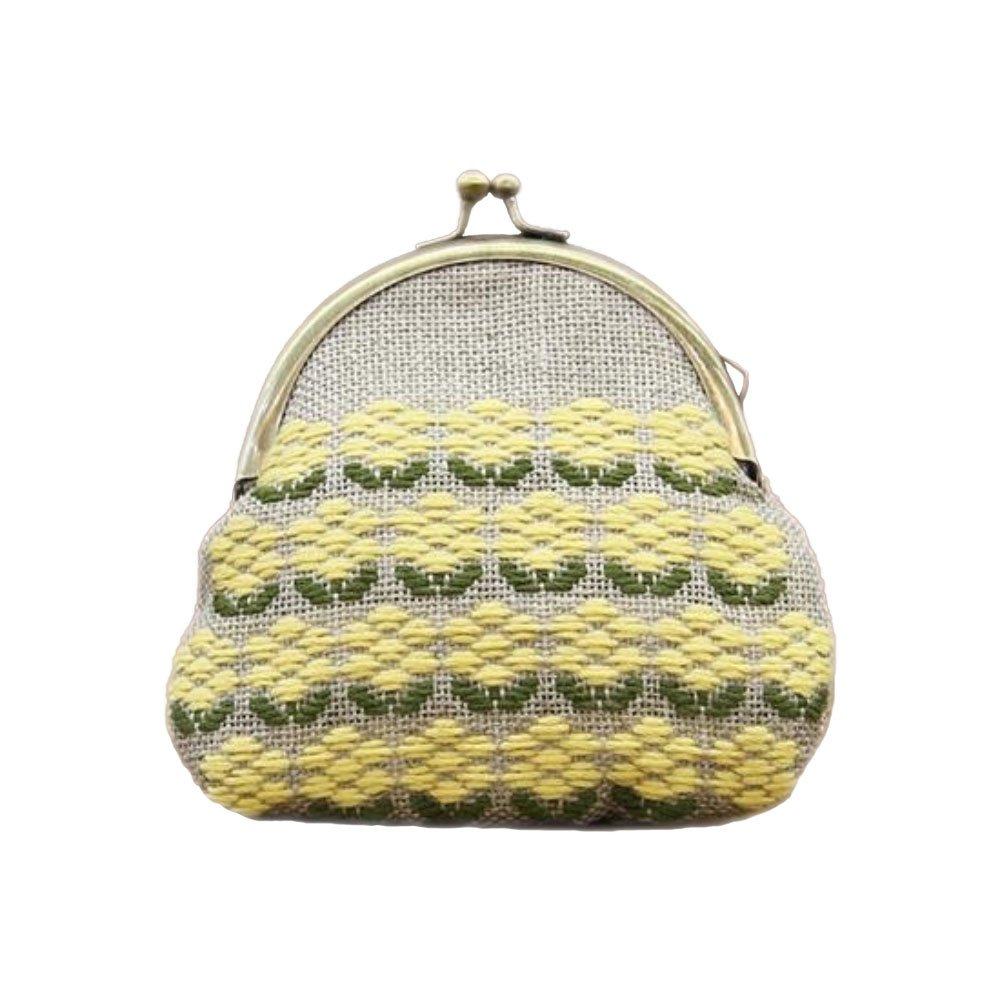 Olimpas Harinooto (Tomoko Ueki) Kogin Kit Gamaguchi Pouch Nanohana・64 (Sand Beige)
