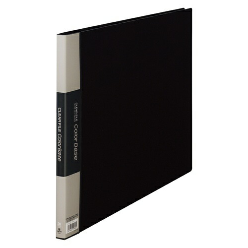 King Jim Clear File Color Base 20-Pocket A3 Landscape Black 150C-BK