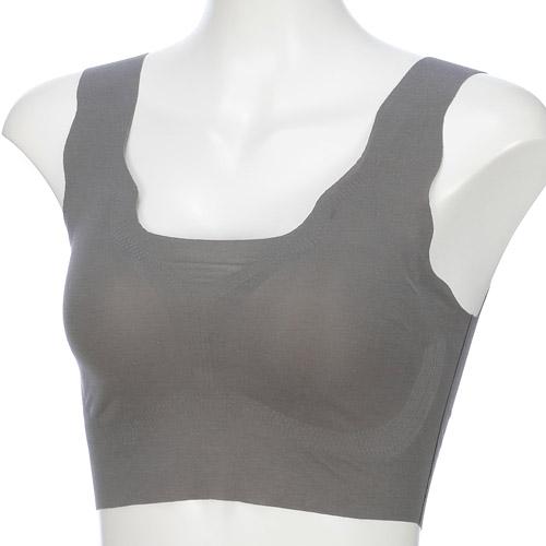 [GUNZE] Half Top Kirei Lab Cotton Blend 3D Molded Cup Organic Cotton Fitte Half Top Bra KB3155K Women's 1. Gray L