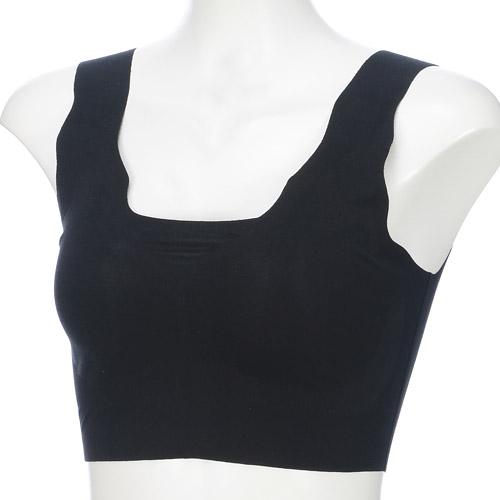 [GUNZE] Half Top Kirei Lab Cotton Blend 3D Molded Cup Organic Cotton Fitte Half Top Bra KB3155K Women's 1. Black L