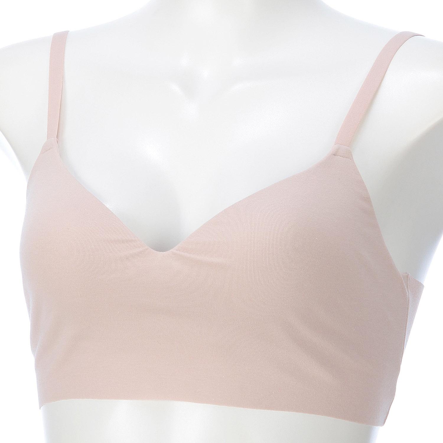 [GUNZE] Non-Wire Bra Kirei Lab Organic Cotton Blend Cotton Blend 3D Molded Cup Fitte KB3055K Women's 1. Marche Pink L