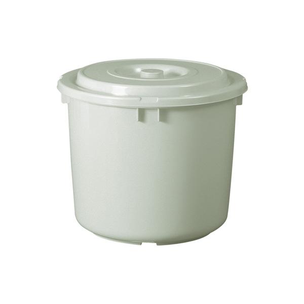 TONBO Shinki Gosei Pickling Container with Lid and Press Lid, Model 40, Gray, Diameter 45.5cm × Height 38cm, Made in Japan
