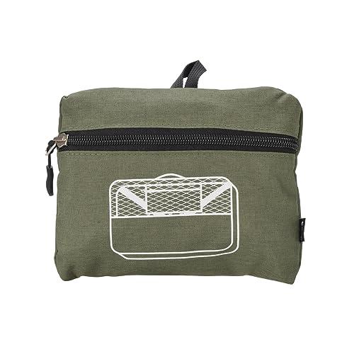 Etsumi Folding Bag Travel Mesh Pouch L Large Expandable Travel Pouch with Clothing Fastening Belt and Handle, Green VE-2332