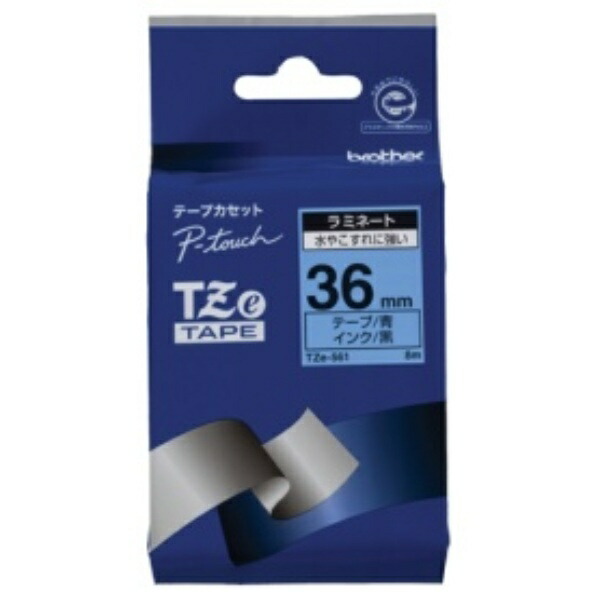 Brother Industries TZe Tape Laminating Tape (Blue Background/Black Text) 36mm TZe-561