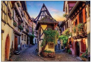 Yanoman 1000-Piece Jigsaw Puzzle Compact Pieces Twilight Town Eguisheim (France) (26x38cm) 13-17 Piece Request Postcard Included Glue Included Spatula Included Service Card Included Jigsaw Puzzle Instructions Included