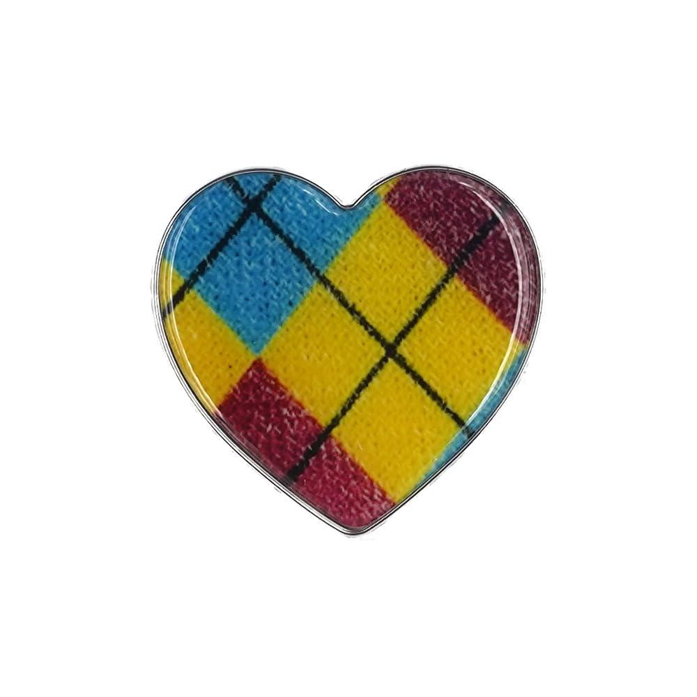 Griptok Smartphone Grip Heart-Shaped Argyle Yellow 2111GRTHBLA0305