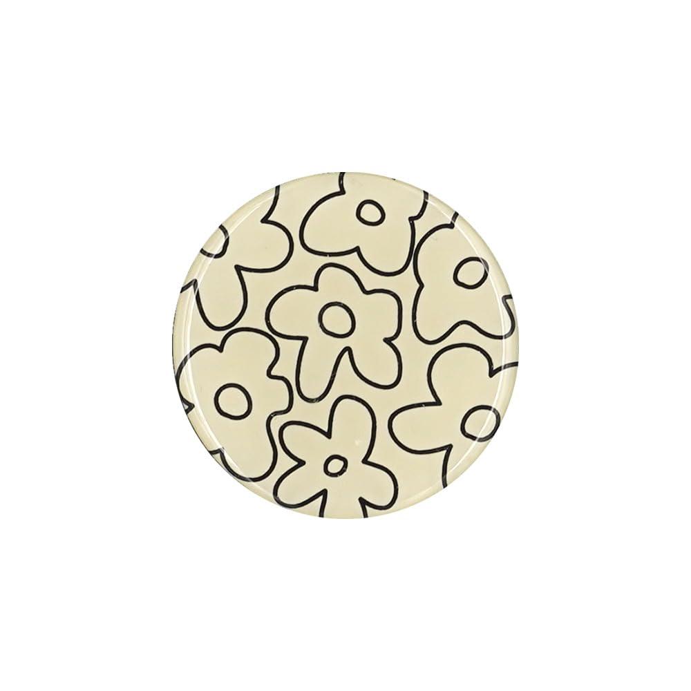 Griptok Smartphone Grip Round Big Flower Ivory 2206GRTRC0847