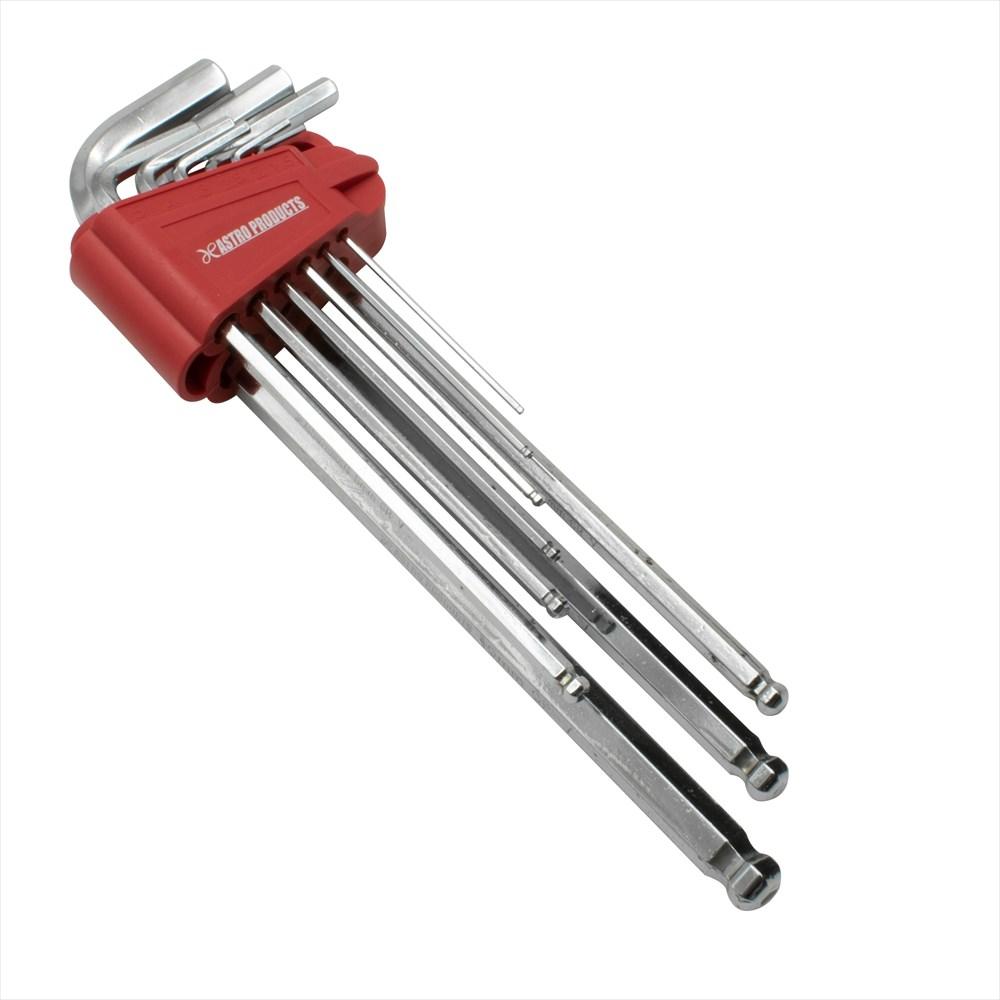 AP HEX Wrench Set Extra Long Ball Point (9-Piece Set) | Wrench Hexagon Hexagon Maintenance Car Motorcycle Maintenance Tool Set