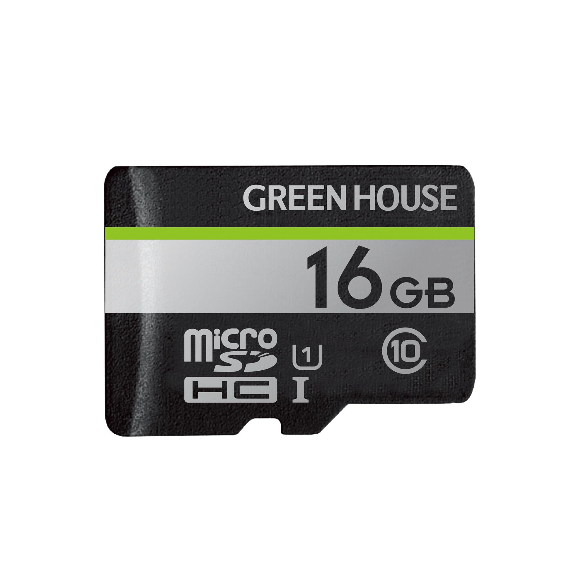 Greenhouse microSDHC Card (with Adapter) UHS-I Class 10 GH-SDM-UA Series (16GB) GH-SDM-UA16G