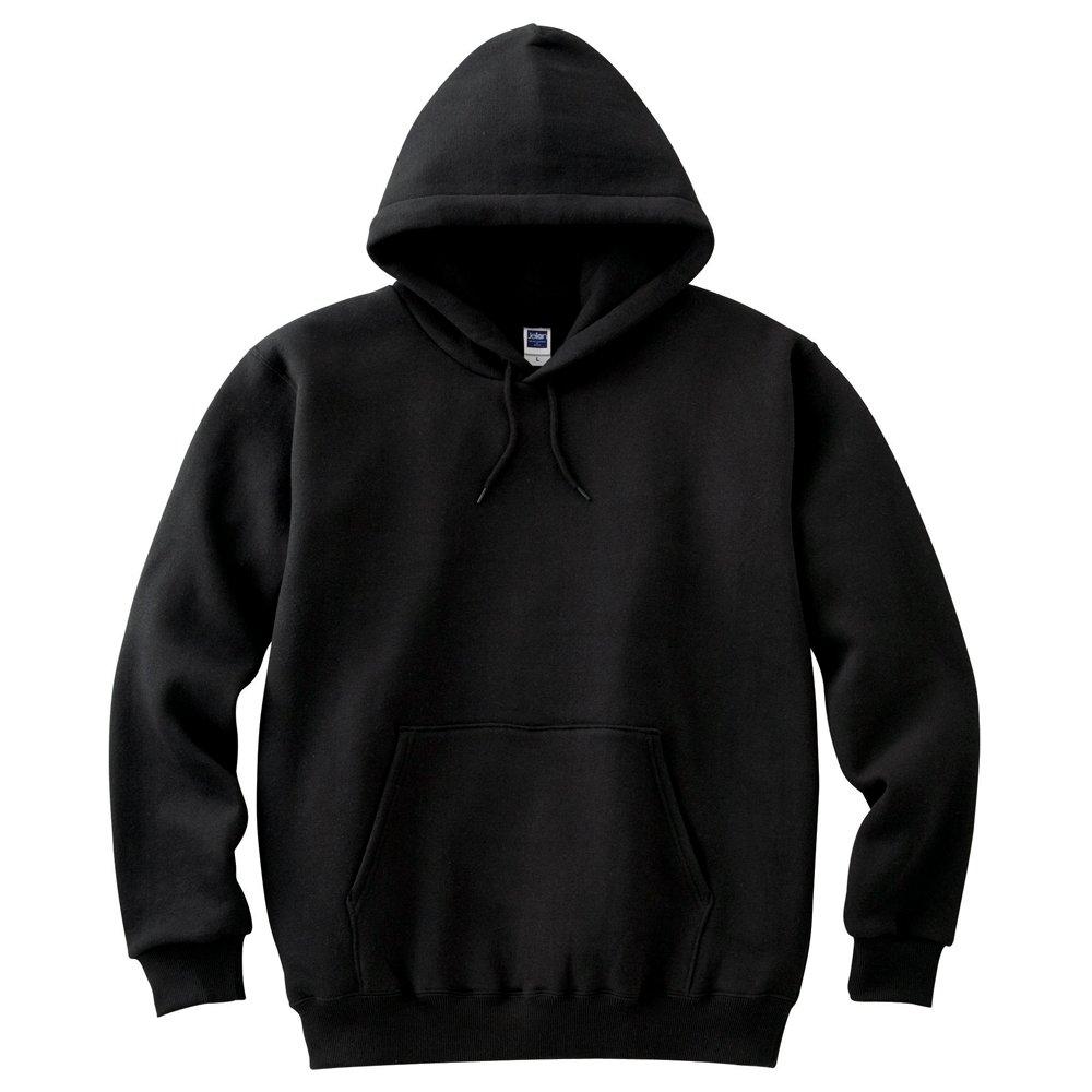 [Printstar] Sweatshirt Hoodie Kids 8.4 oz Brushed Hooded Lightweight Hoodie [Pullover] 00216-MLH_K Black 120cm