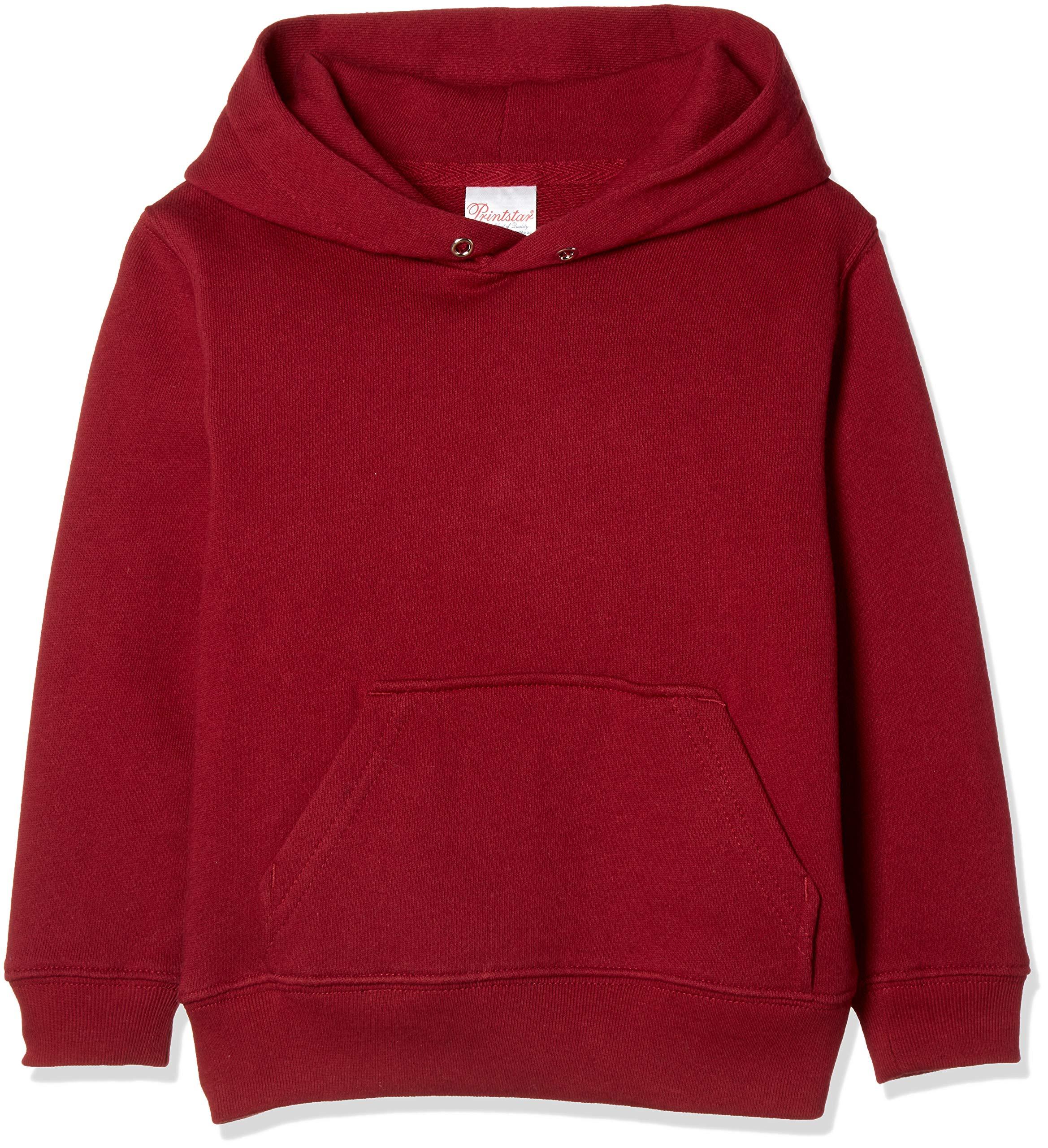 [Printstar] Sweatshirt Hoodie Kids 8.4oz Brushed Hooded Lightweight Hoodie [Pullover] 00216-MLH_K Burgundy 100cm