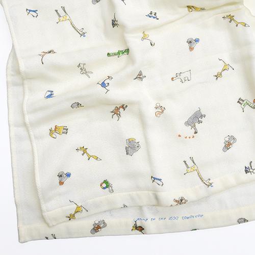 Imabari Towel CONTEX Trois Gauze Bath Towel Zoo (Yellow)