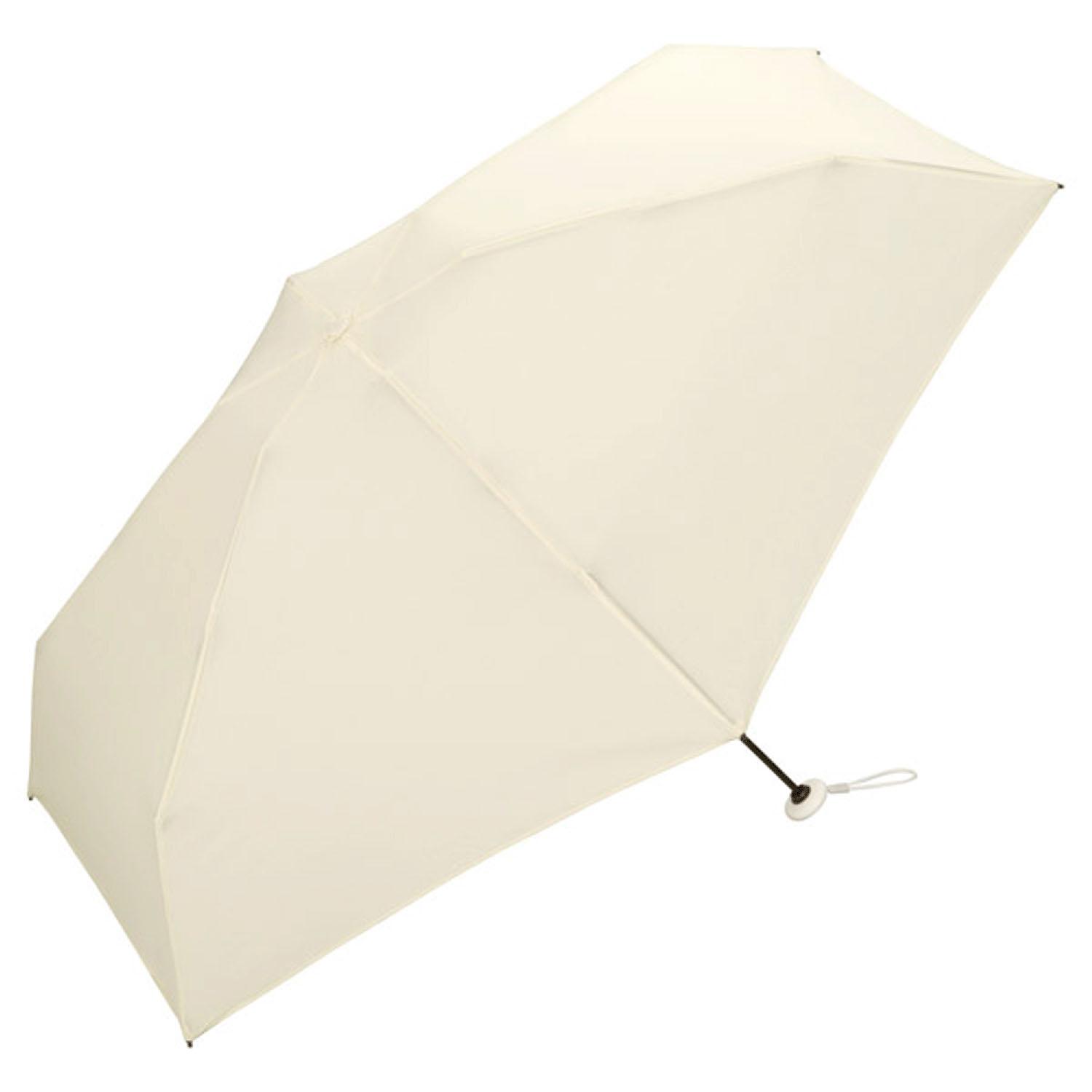 Wpc. Ultra-Compact Folding Umbrella Baby Umbrella Solid Cream Rain Umbrella 50cm Rib Length 150g Lightweight Ladies Women Small Compact Stylish Cute Commuting Schooling Pastel Solid Color CO03-001-002