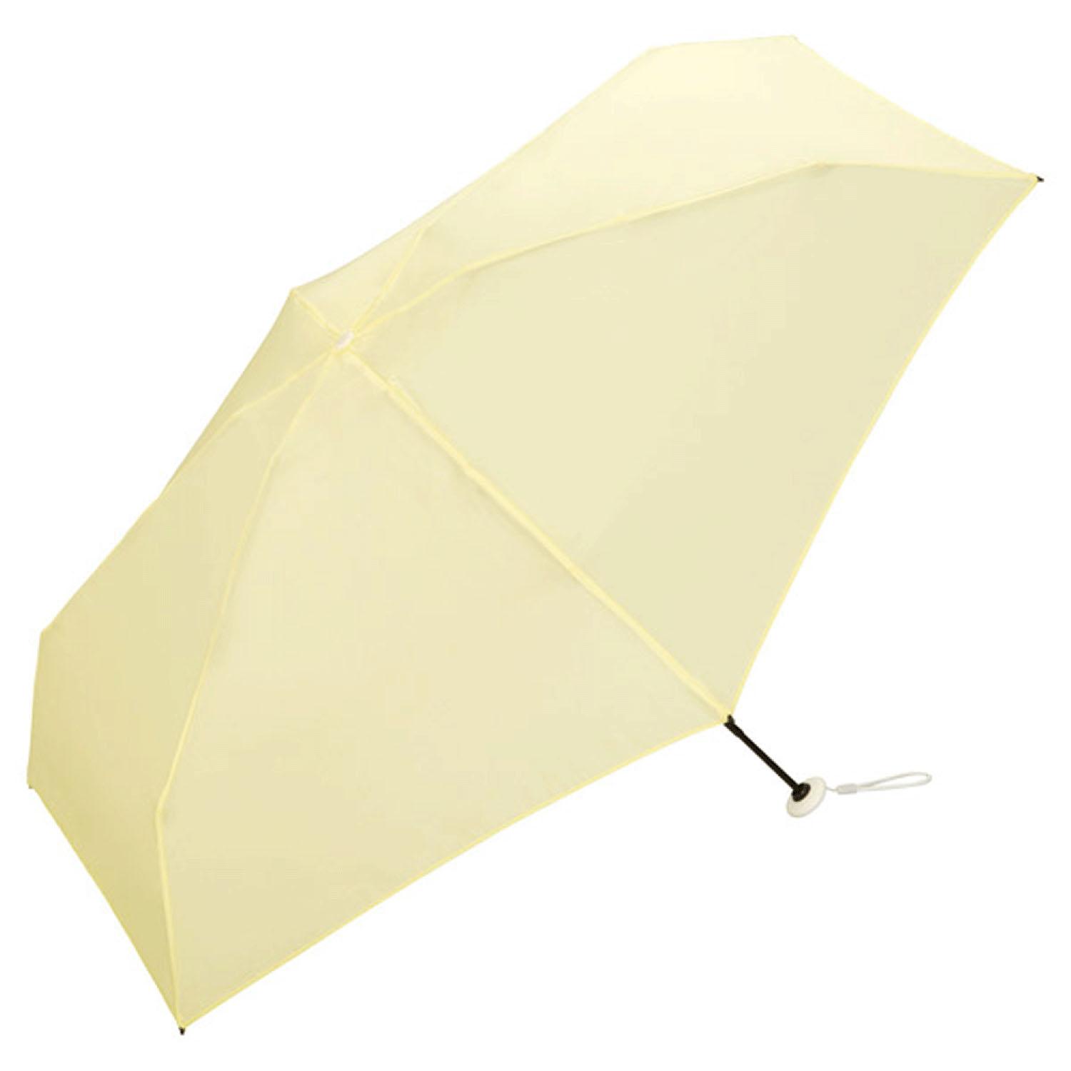 Wpc. Ultra-Compact Folding Umbrella Baby Umbrella Solid Citron Rain Umbrella 50cm Rib Length 150g Lightweight Ladies Women Small Compact Stylish Cute Commuting School Pastel Solid Color CO03-001-002