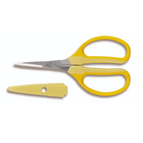 160mm Scissors - All-Purpose (with Cap, Yellow)