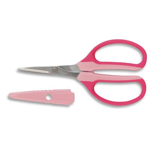 160mm Scissors - All-Purpose (With Cap, Pink) Pink