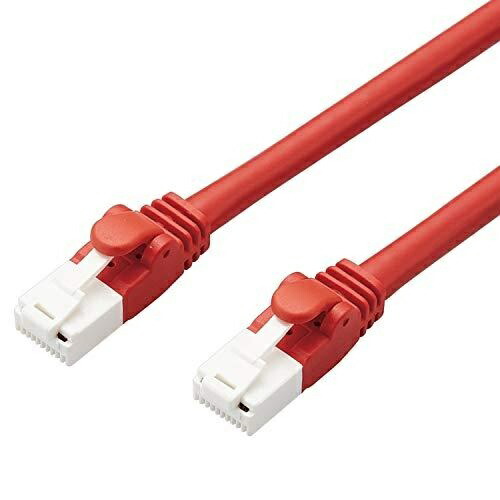 ELECOM LAN Cable 5m (16.4 ft) with Clip-Proof Design, Simple Packaging, EU RoHS Directive Compliant, Twisted Pair, Red LD-GPAT/RD5/RS