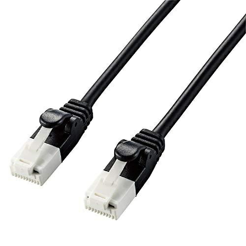 ELECOM LAN Cable CAT6A 7m (23ft) Snag-Resistant Connector Soft Black LD-GPAYT/BK70