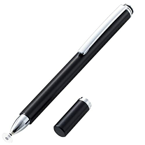 ELECOM Touch Pen for Smartphones & Tablets Antibacterial Disk Type Replaceable Pen Tip (Sold Separately P-TIPD02) Black P-TPD02ABBK