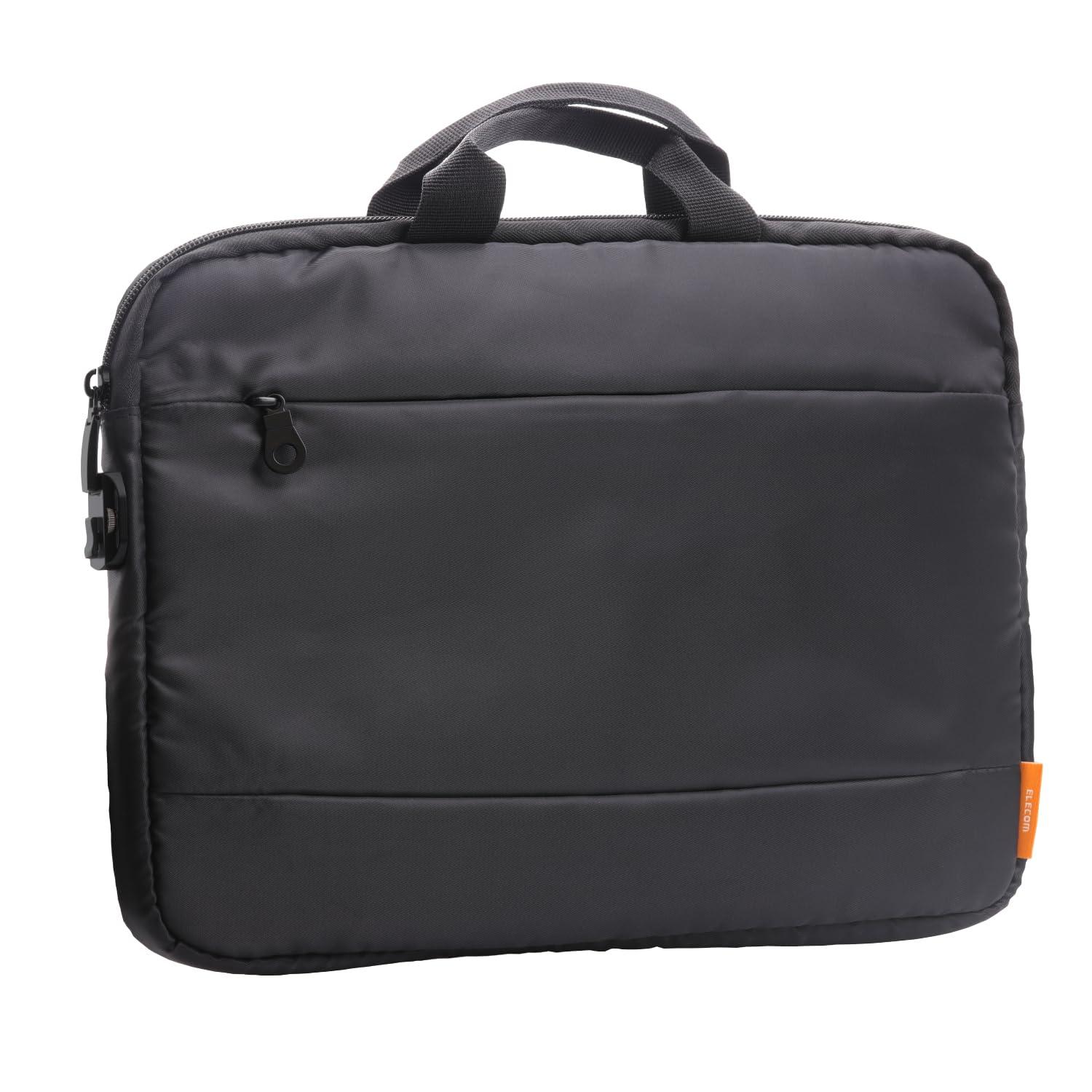 ELECOM Inner Bag with Handle and Dial Lock, Front Pocket, 14-inch, Black BM-IBHSC14BK