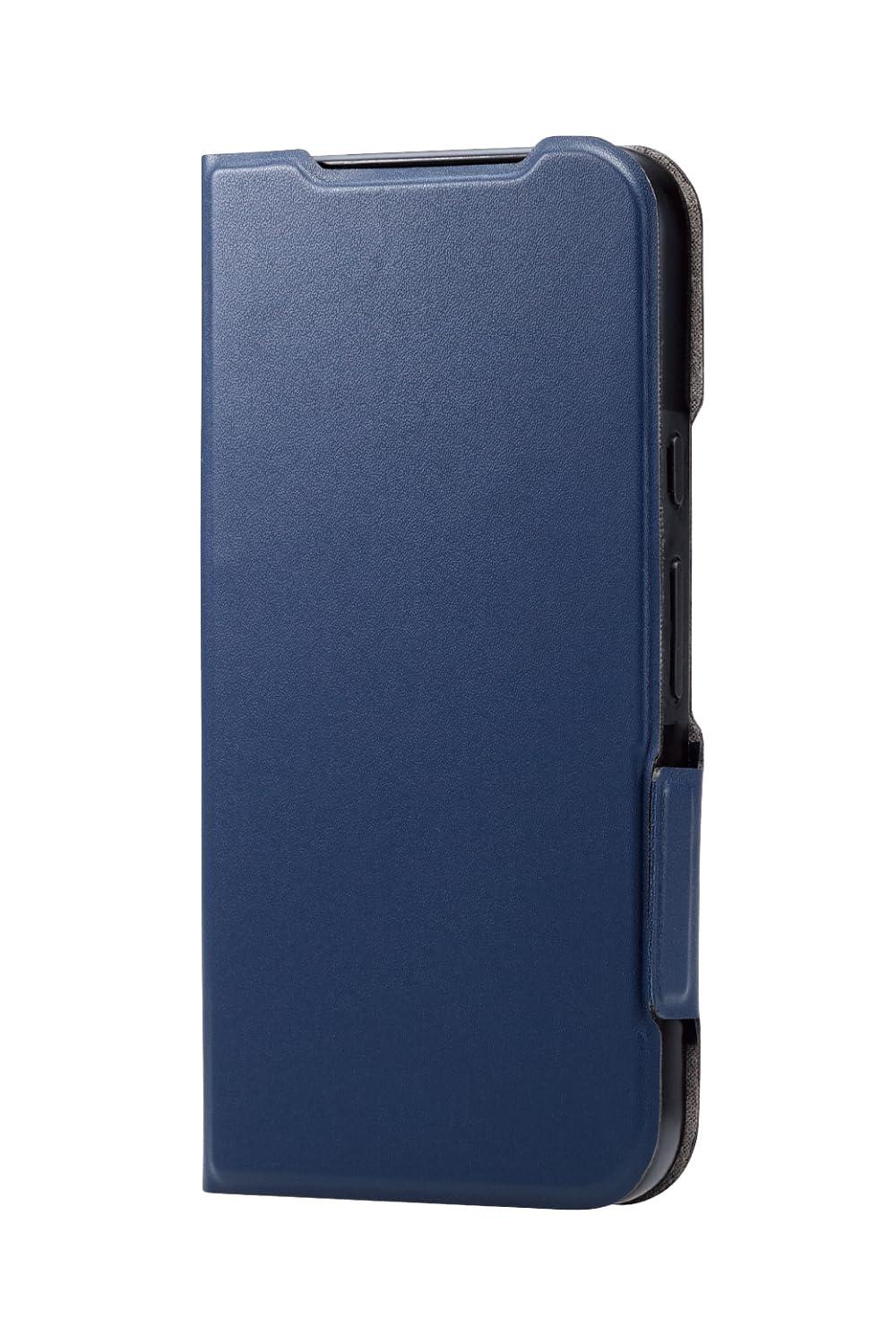 ELECOM Google Pixel 8a Case Cover Wallet-Style Soft Leather TPU Shockproof Impact Absorption Lightweight Slim Card Storage Pocket Stand Function Wallet-Style Wireless Charging Compatible Built-in Magnet Simple Navy PM-P241PLFUNV