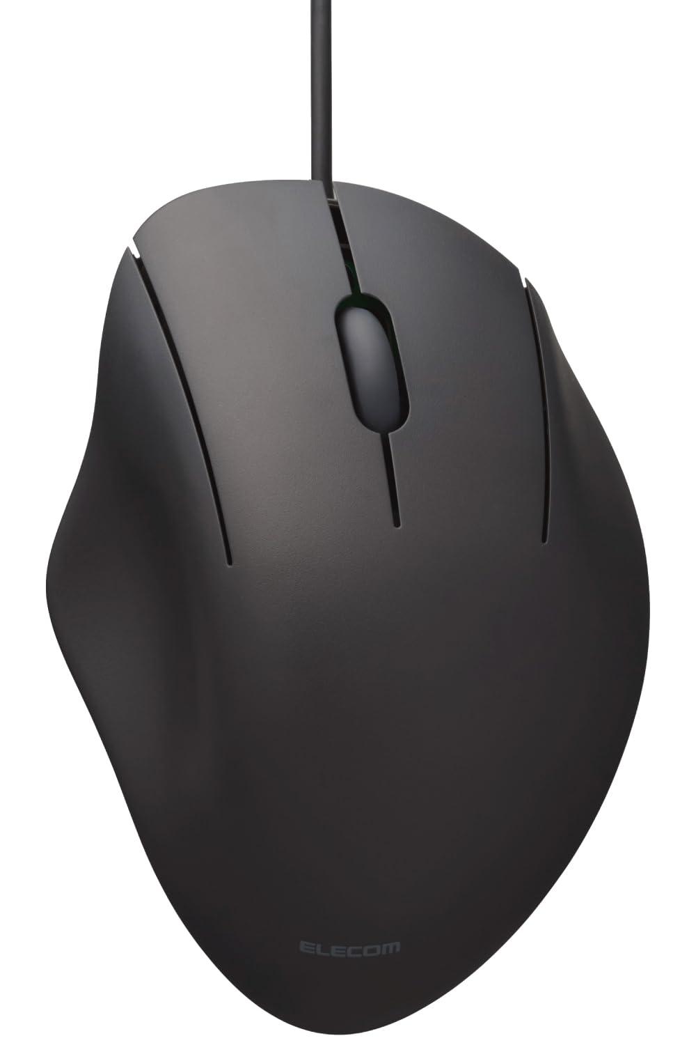 ELECOM Mouse SHELLPHA Wired Silent 3-Button S Size Antibacterial Black M-SH11UBSKBK