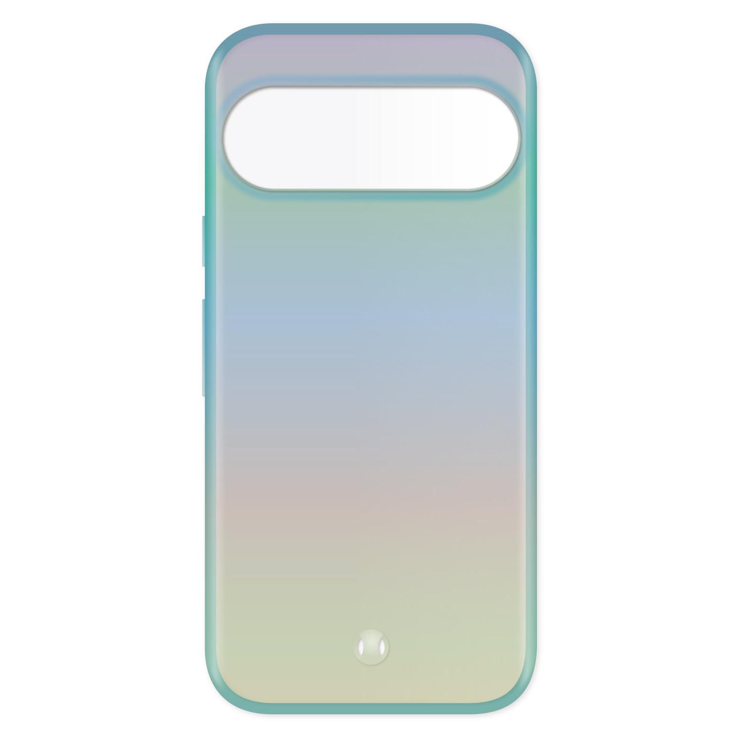 ELECOM Google Pixel 9/9 Pro Case - Soft Microdot Finish, Wireless Charging Compatible, Camera Lens Protection Design, Shoulder Strap Sheet Included, Light Blue PM-P242UCABU