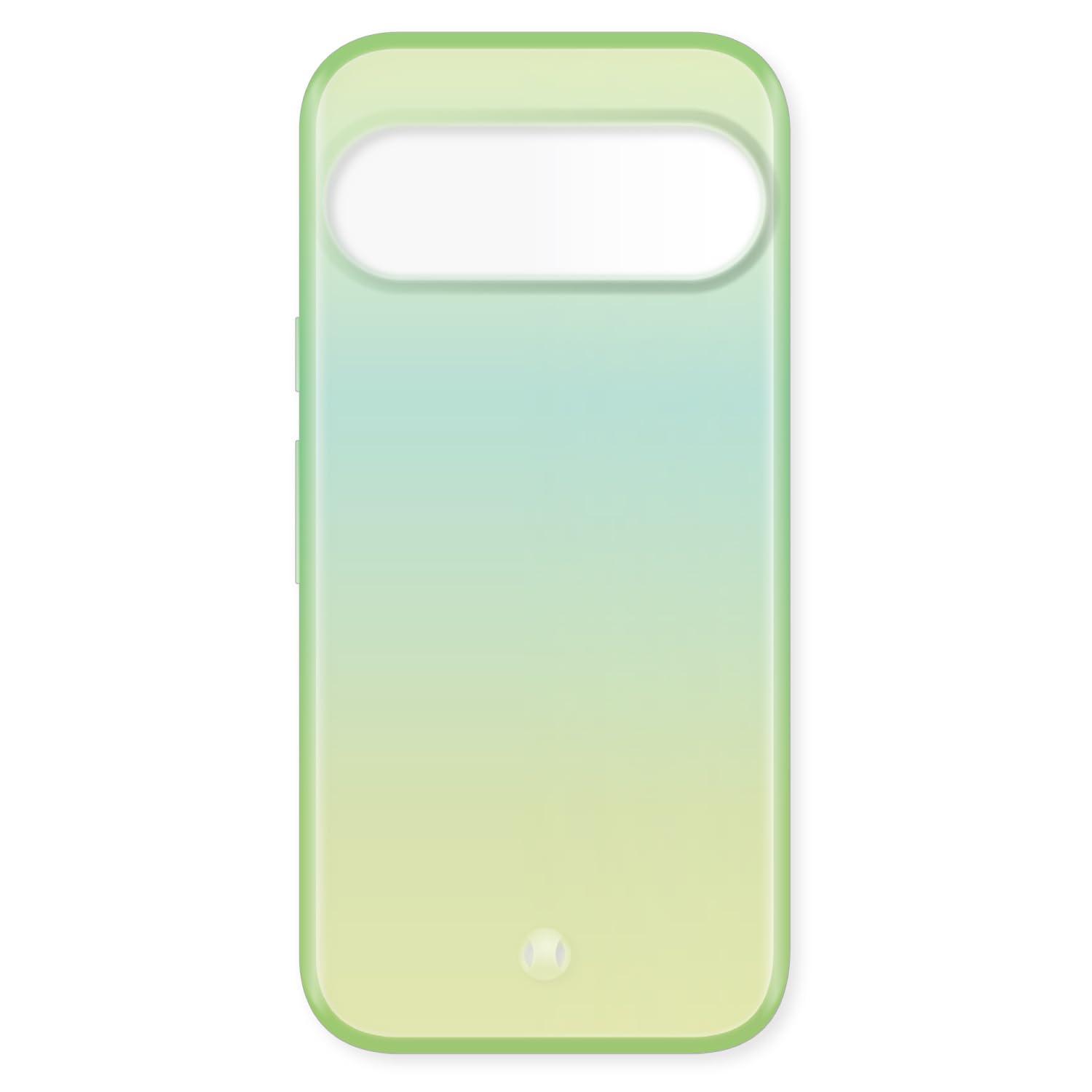 ELECOM Google Pixel 9/9Pro Case Soft Microdot Finish Wireless Charging Compatible Camera Lens Protection Design with Shoulder Strap Sheet Lime Green PM-P242UCAGN