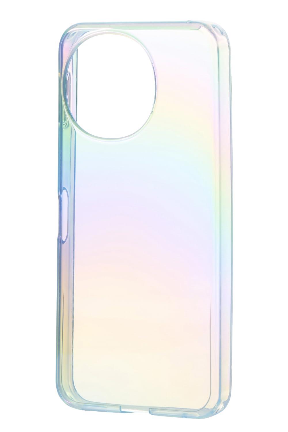 ELECOM AQUOS sense9 Case Soft Clear Aurora Microdot Finish TPU Camera Lens Protection Design Shoulder Strap Sheet Included meliano Light Blue PM-S244UCABU