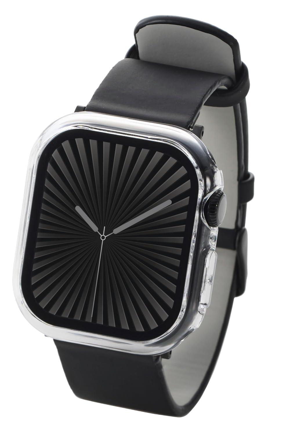 ELECOM Apple Watch Case [42mm] Series 10 Full Cover Case Premium Glass Clear AW-24BFCGCR