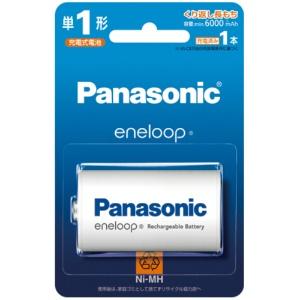 Panasonic Eneloop Standard Model [Minimum Capacity 6000mAh / 600 Recharge Cycles] D-Size Rechargeable Battery BK-1MCD/1