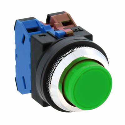 1a-1b / 30mm Push Button Switch (Protruding Type / Green)